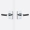 Sure-Loc Hardware Sure-Loc Hardware Levanto Passage Rosette, Polished Chrome, Smooth Grip in Flat Black LV101 26 GRIP-SM FBL - alternate 1